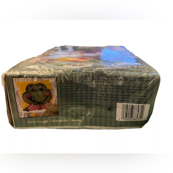 Caron Natura Froggy 12" x 12" Latch Hook Kit New in Sealed Box Frog Craft - Picture 5 of 7